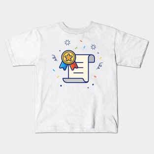 Certificate with badge cartoon Kids T-Shirt